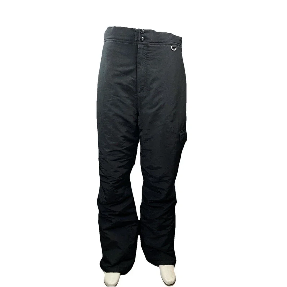 SLALOM Men L Black Ski Snowboard Pants Cold Weather Snowmobile Baggy Outer Layer